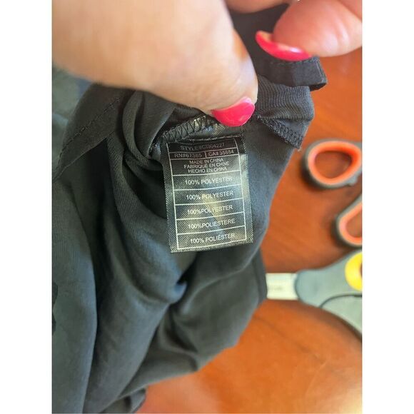 Cupcakes & Cashmere Black Tiered Sleeve Wrap Whimsigoth Top sz L - Picture 6 of 7